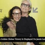 Michelle Yeoh's Golden Globes Victory Is Displayed On Jamie Lee Curtis' T-Shirt