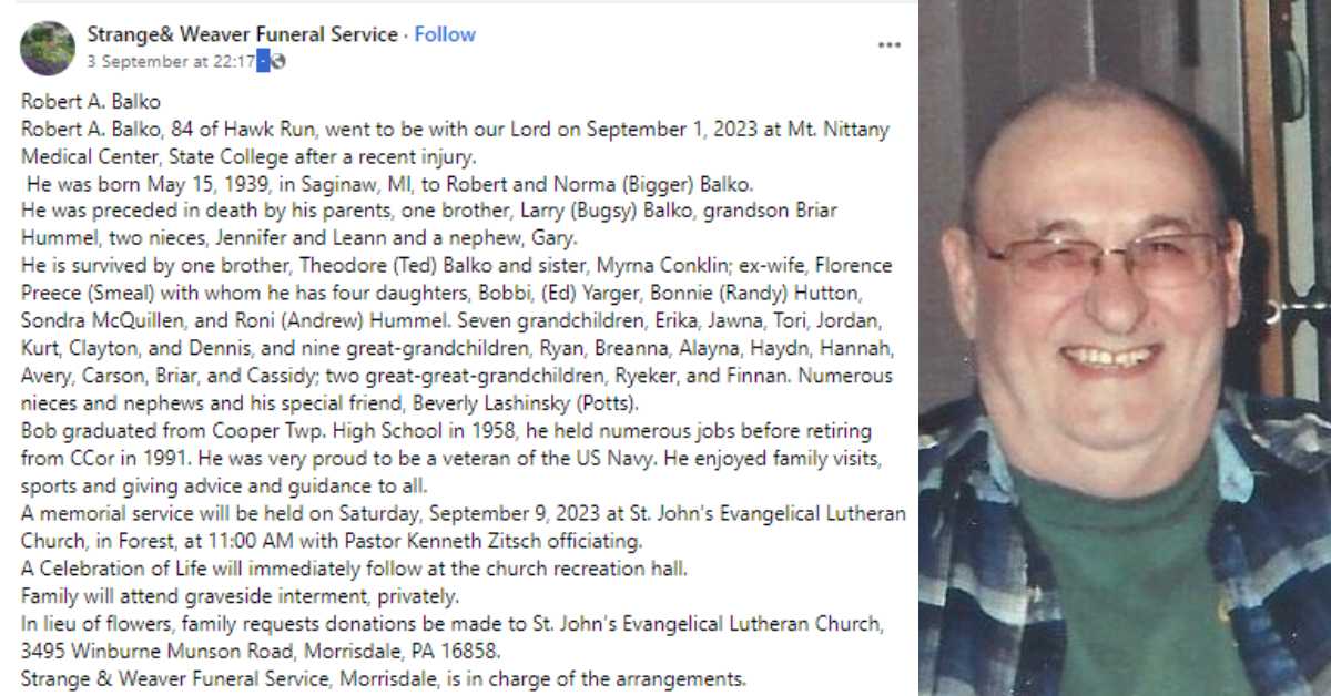 Robert A. Balko Obituary (1)