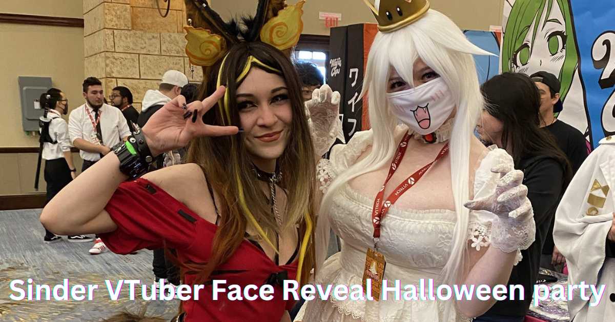 Sinder VTuber Face Reveal Halloween party