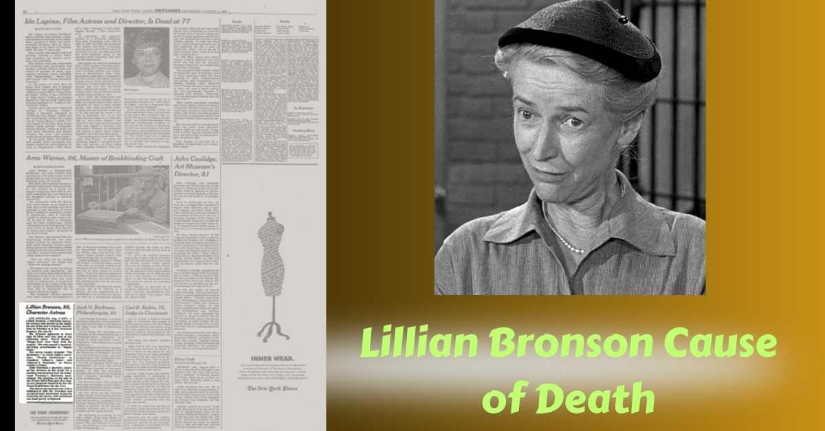 Lillian Bronson Cause of Death: Actress Known For Iconic TV Roles ...