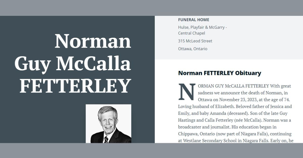 Norman Fetterley Obituary