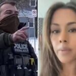 Massage therapist Sara Larson doxxing ICE agent news article